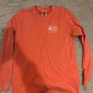 Southern fried cotton Coral Long Sleeve Shirt